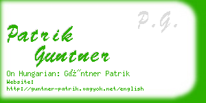 patrik guntner business card